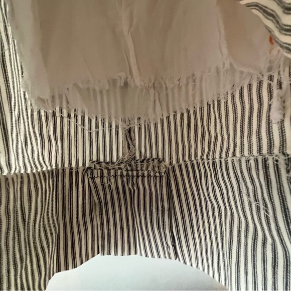 Vintage 90s Striped Heavy Cotton Ticking Shift Dress - Picture 5 of 11